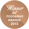 Winner at FOOD&BAR Awards 2013